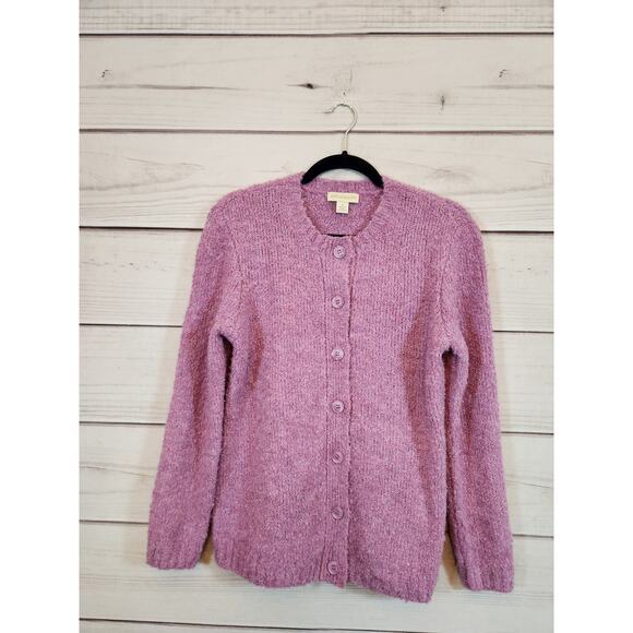 Appleseed's Women's Purple Long Sleeve Button Front Cardigan Sweater Size S NWT‎ - Picture 1 of 7